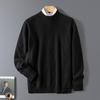 Men’s Wool Sweater 2025: Autumn/Winter, Thick, Round Neck, Solid Color, Casual Business Style, Comfortable Knit, Loose Base Layer