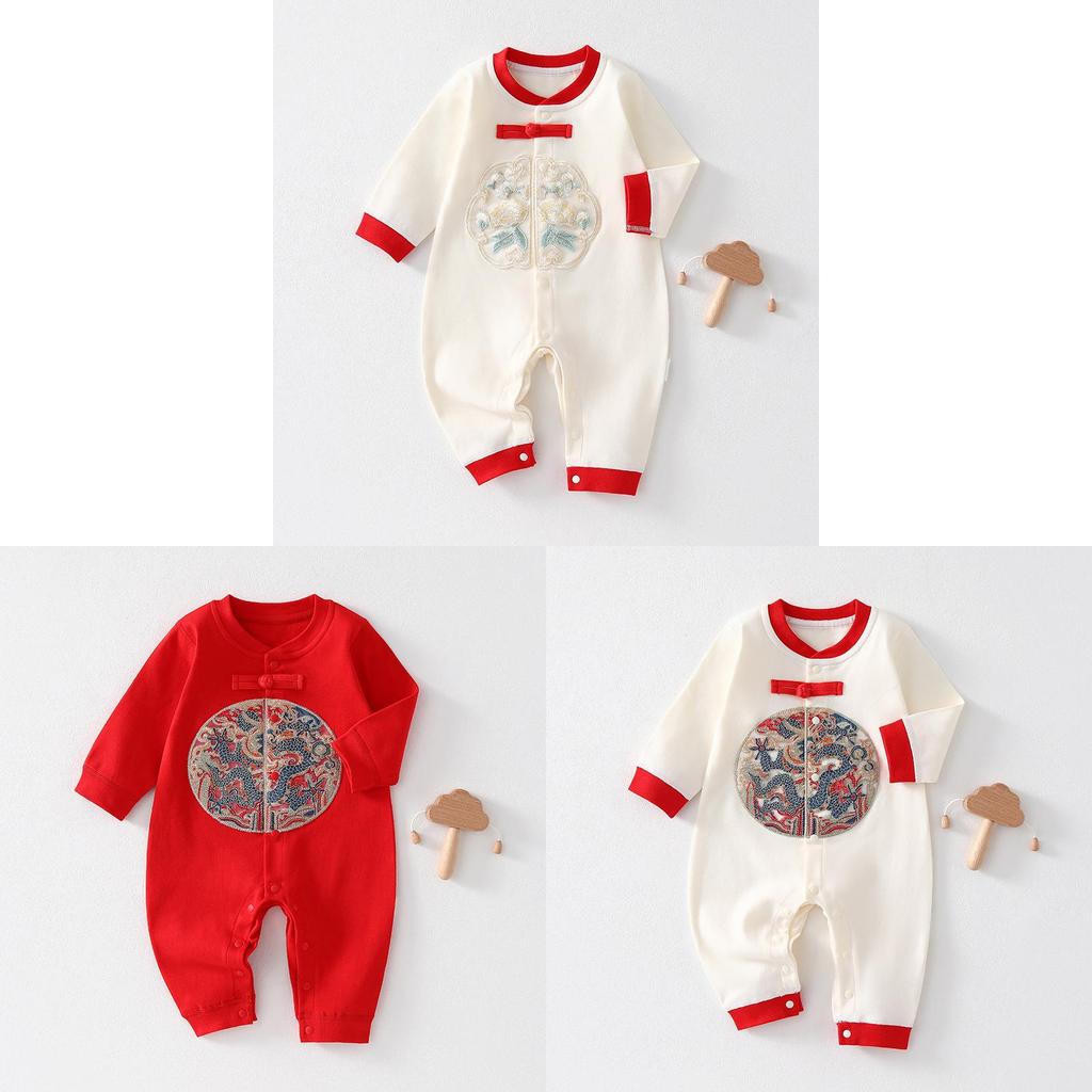 Baby Boy Girl Cotton Allseason Romper With Safe Nobone Design For Newborns