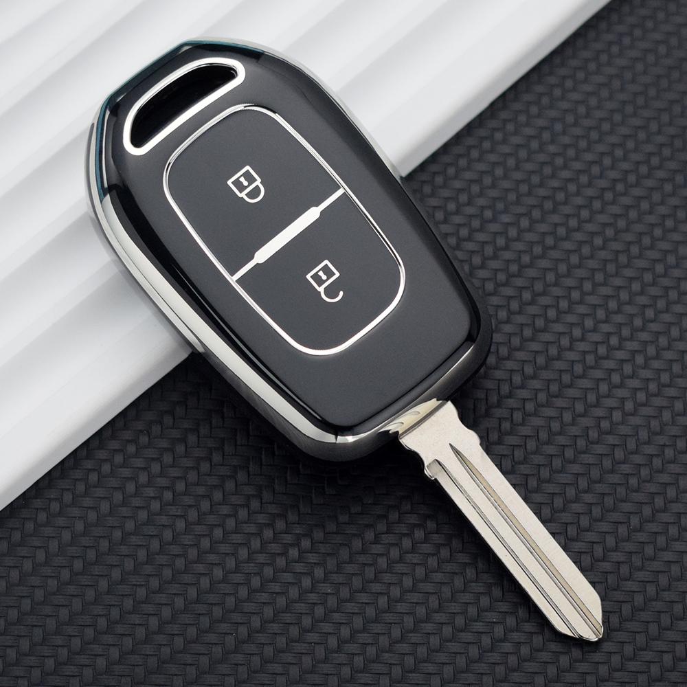 2 Buttons Tpu Car Key Cover Case Shell For Renault Duster Dacia Scenic Master Megane   Keychain