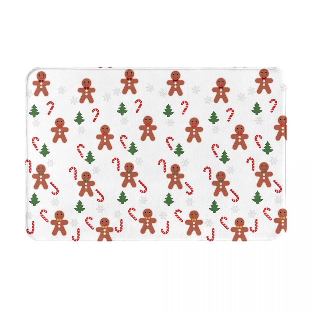 Gingerbread Pups German Shepherd Dog Anti-slip Doormat Floor Mat Washable Carpet Rug for Kitchen Entrance Bedroom Footpad Mats