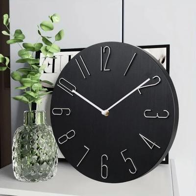 Simple Nordic Style 8 Inch Living Room Silent Pendulum Clock Bedroom Home Wall Clock No Punch Kitchen Bedroom Bedroom Study