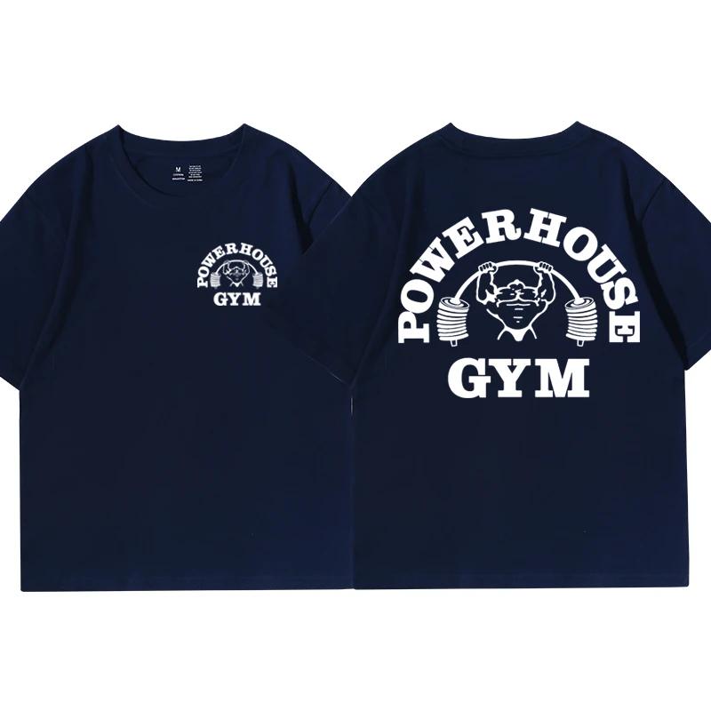 Powerhouse Gym Graphic T-shirt Men Women Clothes Funny Oversized Short Sleeve Tee Shirts Harajuku Geek Fitness Vintage T Shirt