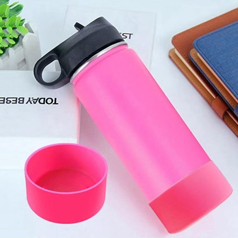 Cup Cover Sports Water Bottle Cup Cover Space Bottle Silicone Cover Bottom Mat Coaster Universal 12 To 40Oz Wear-Resistant Acces