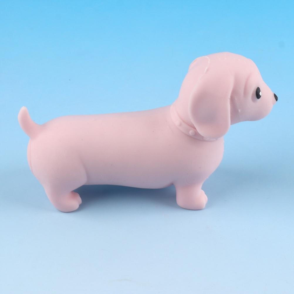 Stretch Dachshund Dog Figure for Twisting Pulling Bending TPR Sand Filled Dog Figure  Stress Relief