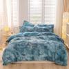Set Copripiumino Peluche Tie Dye Y2K da 3 Pezzi ( 1 Copripiumino + 2 Federe), Set Biancheria da Letto Morbido e Caldo