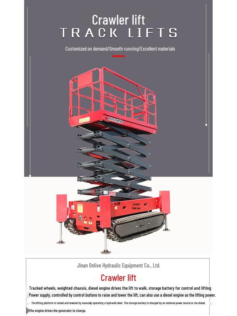 Self-Propelled Hydraulic Crawler Lift for High-Altitude Access