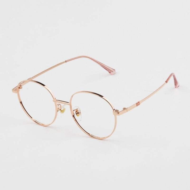 

Unisex Black 3-Color Round Metal Glasses Frame G1413_Gold
