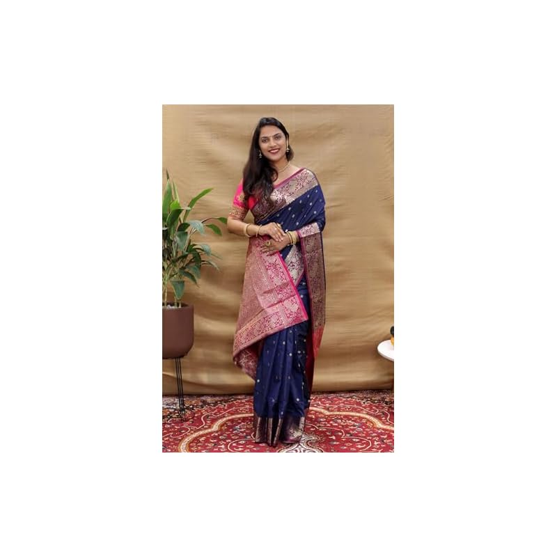 Amirat Women' Jacquard Silk Saree (Mahi Vol1 Perrot )