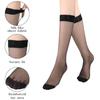 6 Pairs Womens Knee High Stockings Nylon Tight Elastic Trouser Sheer Stockings With Reinforced Toes 3 Colors Hose Hosiery Socks