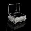Antiker Metall-Schmuckorganizer mit metallisch floral gravierter Schmuckschatulle Dekorative Schmucktruhe Aufbewahrung für Etui