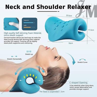 Neck Massage Pillow J&M Ergonomic Cervical Massage Pillow Ergonomic Shoulder Cervical Traction Neck Pillow Relaxer Pain Relief