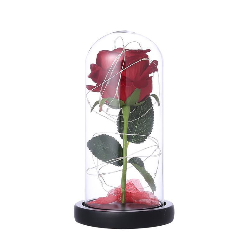 Romantic LED Flower Night Motion Lamp Valentine's Rose Light Wedding Day Gift