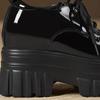 2026 Autumn Women Patent Leather Woven Lace‑Up Wedge Platform Pumps, British Retro Style Extra Thick‑Sole Versatile Casual Daily Leather Shoes