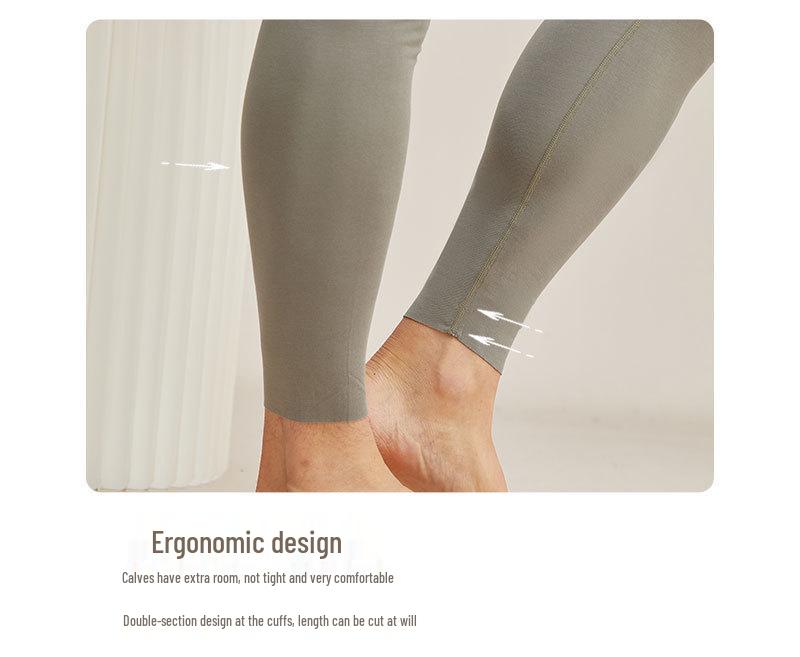 Men's 80s Modal Seamless Thermal Underwear Set: Light, Warm Base Layer for Autumn/Winter