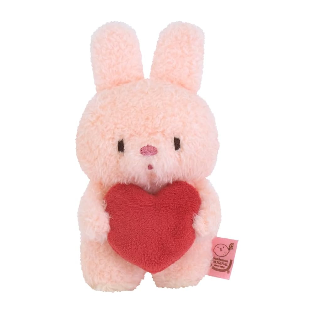Sunlemon Fuwafuwa Tatton Hare Rabbit Plush Toy Pink SS 7x6x13cm Animal Stuffed Animal