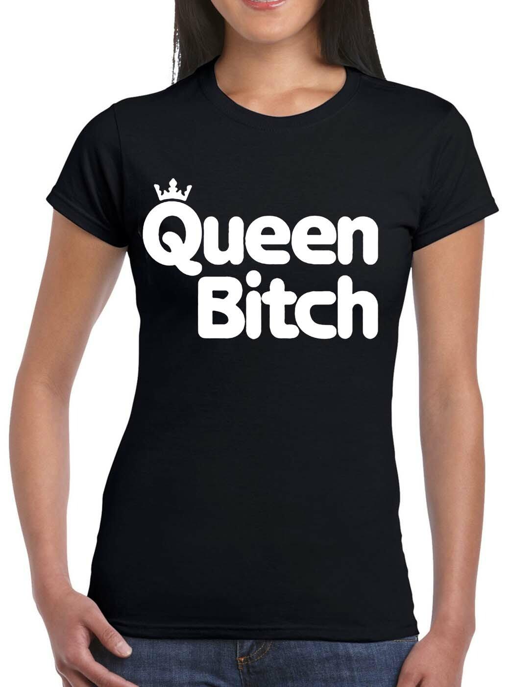 QUEEN BITCH Ladies T-shirt Women Fashion Casual Summer Top Queen Bitch Funny XXXXL