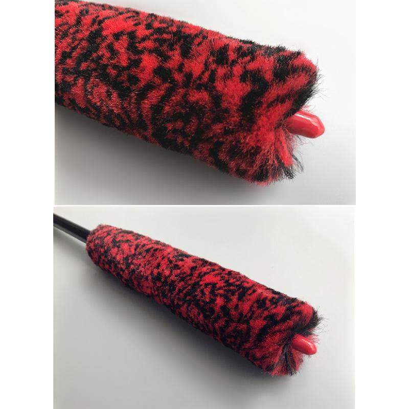 48cm Premium Wool Universal Wheel Brush (Improved Version) - Extended Handle for Car Discs, Hubs, Exhaust Pipes & Engine Compartments