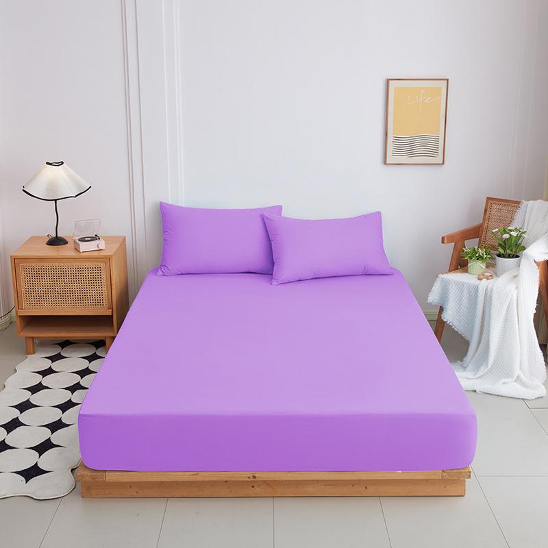 Napínací prostěradlo s gumičkou Jednobarevný chránič matrace pro jednolůžkové, dvoulůžkové a king postele 100% bavlna