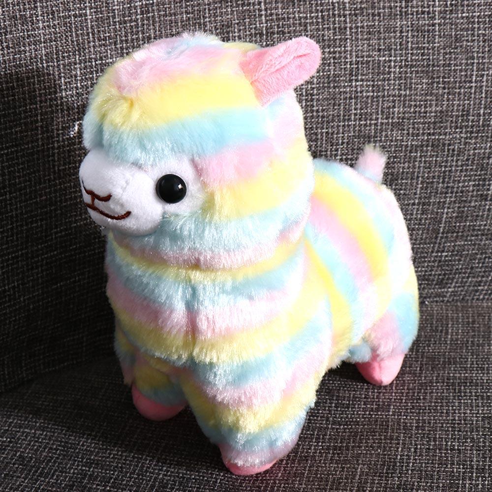 Mate Stuffed Figure Stuffed Plush Toys Colorful Alpaca Doll Home Soft Toys Alpaca Plush Doll