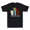 LGBT Starke Hand Zusammen Stehen T-Shirt Lustiges LGBTQ Geschenk Herren Baumwolle Schwarzes T-Shirt