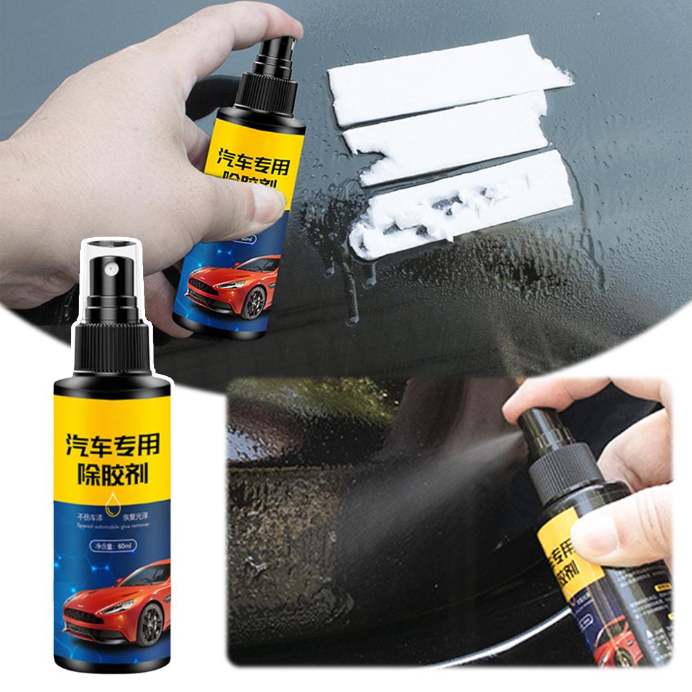 60ml Quick And Convenient Sticker Remover Plastic Squeegee Car Glass Car Lettering Glue Label Glue Care Spray Cleaner Remov Z6W0