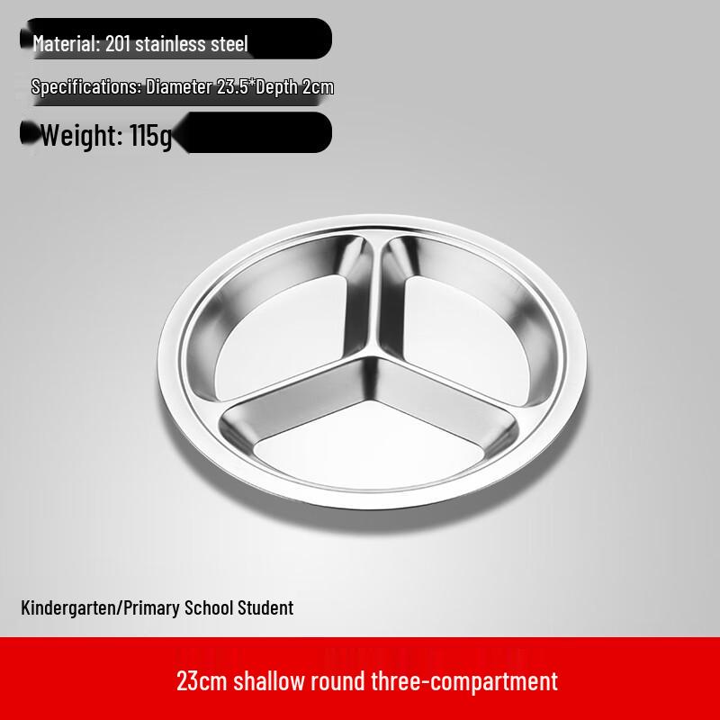 

304 Stainless Steel Partitioned Lunch Tray