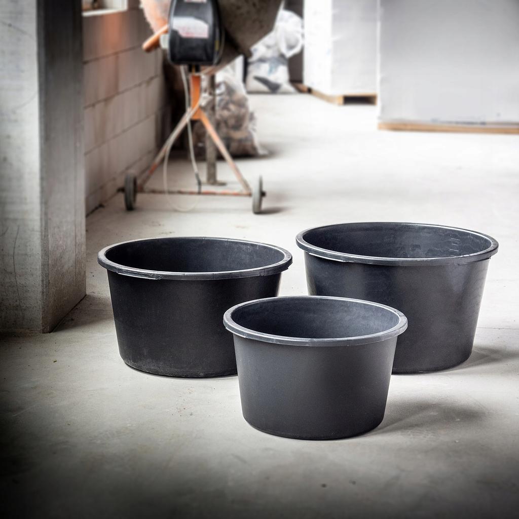 KADAX Construction Bucket Construction Bucket Mortar Bucket Concrete 90L Round Bowl