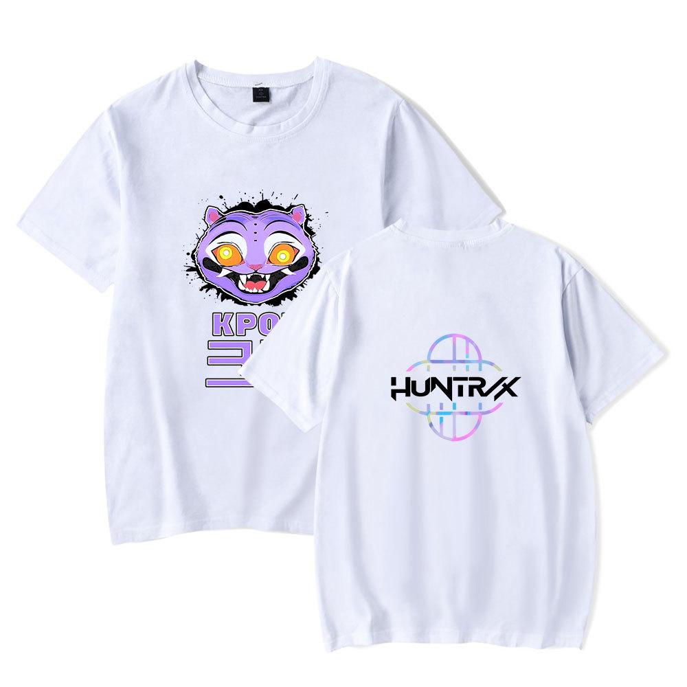 Anime KPop Demon Hunters Huntrix Tshirt Men Women Fashion Cotton T Shirt Summer Unisex Crewneck Short Sleeve  Streetwear Tees