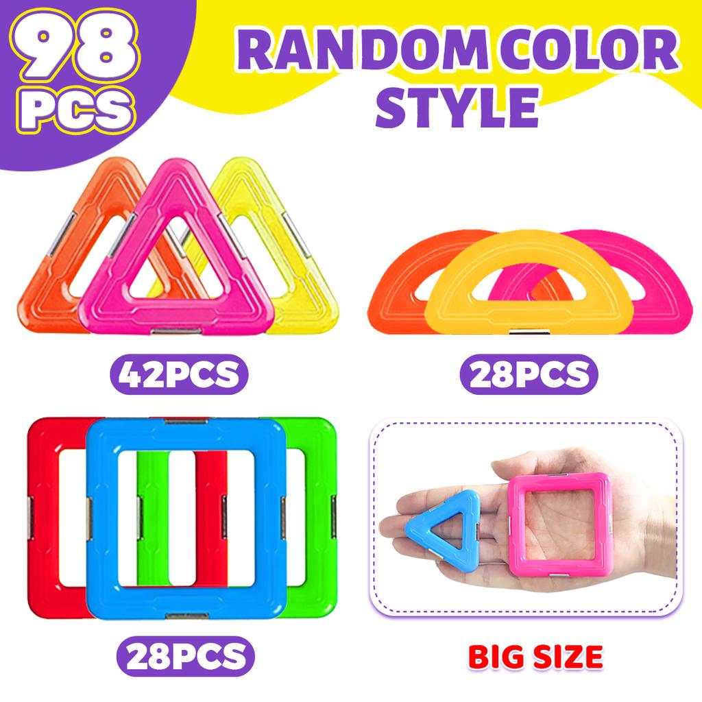 Magnetic Building Blocks DIY Magnets Toys For Kids Designer Construction Set Birthday Gifts For Boys Girls Toys 44/74/98PCS