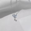 S925 Sterling Silver Epoxy Flower Necklace Women's Cross-border Girl Explosion Pendant 2024 New Light Luxury Niche Collarbone Chain