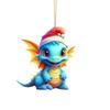 Charming Cartoon Christmas Dragon Car Decor Bright Festive Hanging Ornament Homes For