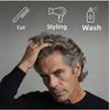 Men's Brown-Grey Mixed Short Curly Wig