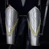 Medieval Fantasy Knight Costume with Silver Chainmail for LARP Cosplay Renaissance Faire
