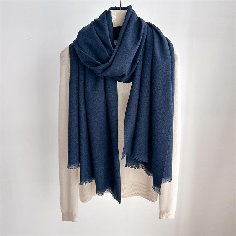 Fashion Winter Cashmere Scarf For Women Warm Solid Color Wraps Shawls Bandana Foulard Neckerchief Poncho Echarpe Pashmina Stoles