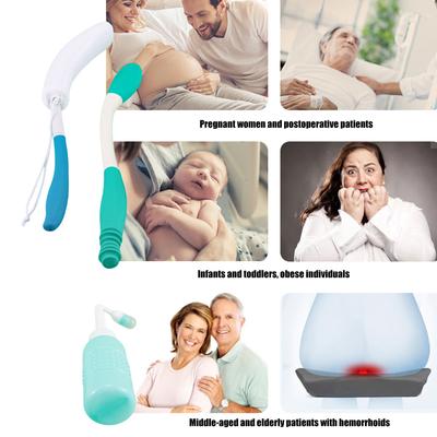 3 Piece Bathroom Toilet Aids Set For Elderly Pregnancy Care With Long Handle Brush And Perineal Washer No Bend Design