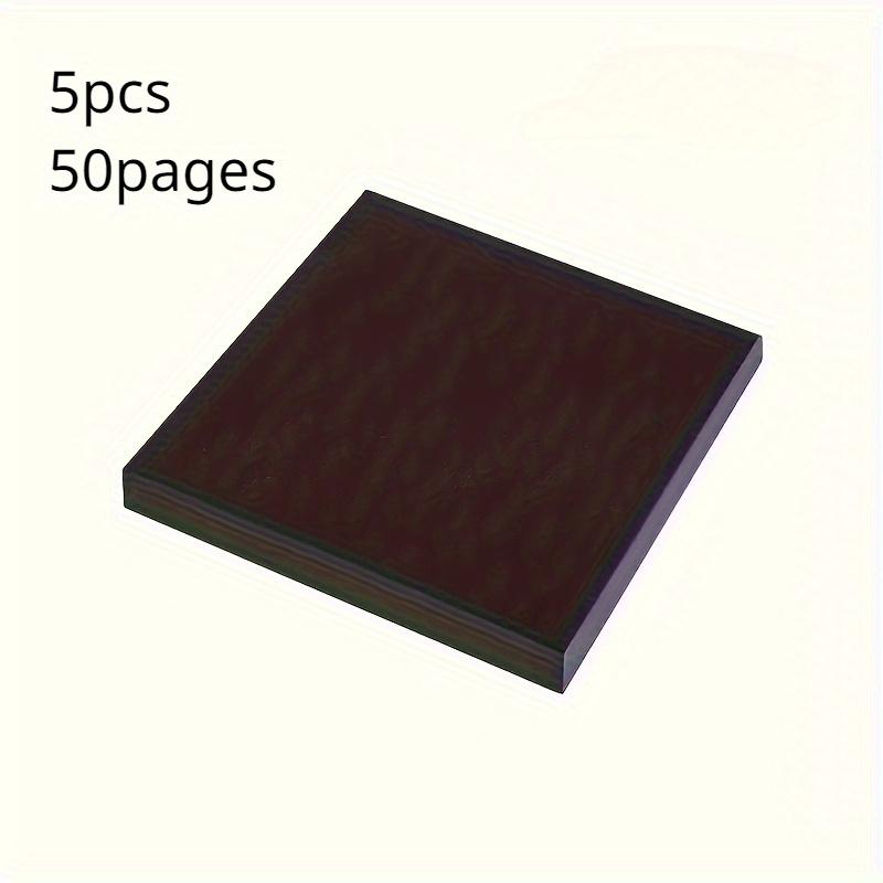 

5 шт. блокнот для заметок с липким слоем, 50 страниц, полностью черный - Канцелярские товары для ежедневника, школы, офиса и дома - Идеально подходит для заметок, сообщений и напоминаний 5pcs