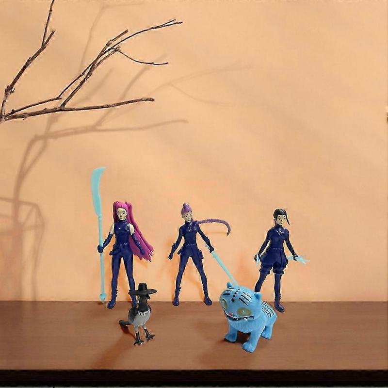 K-Pop Demon Hunters Action Figures Set, 5/12PCS Anime Model Collectibles, Desk Decor Ornament for Fans Gift