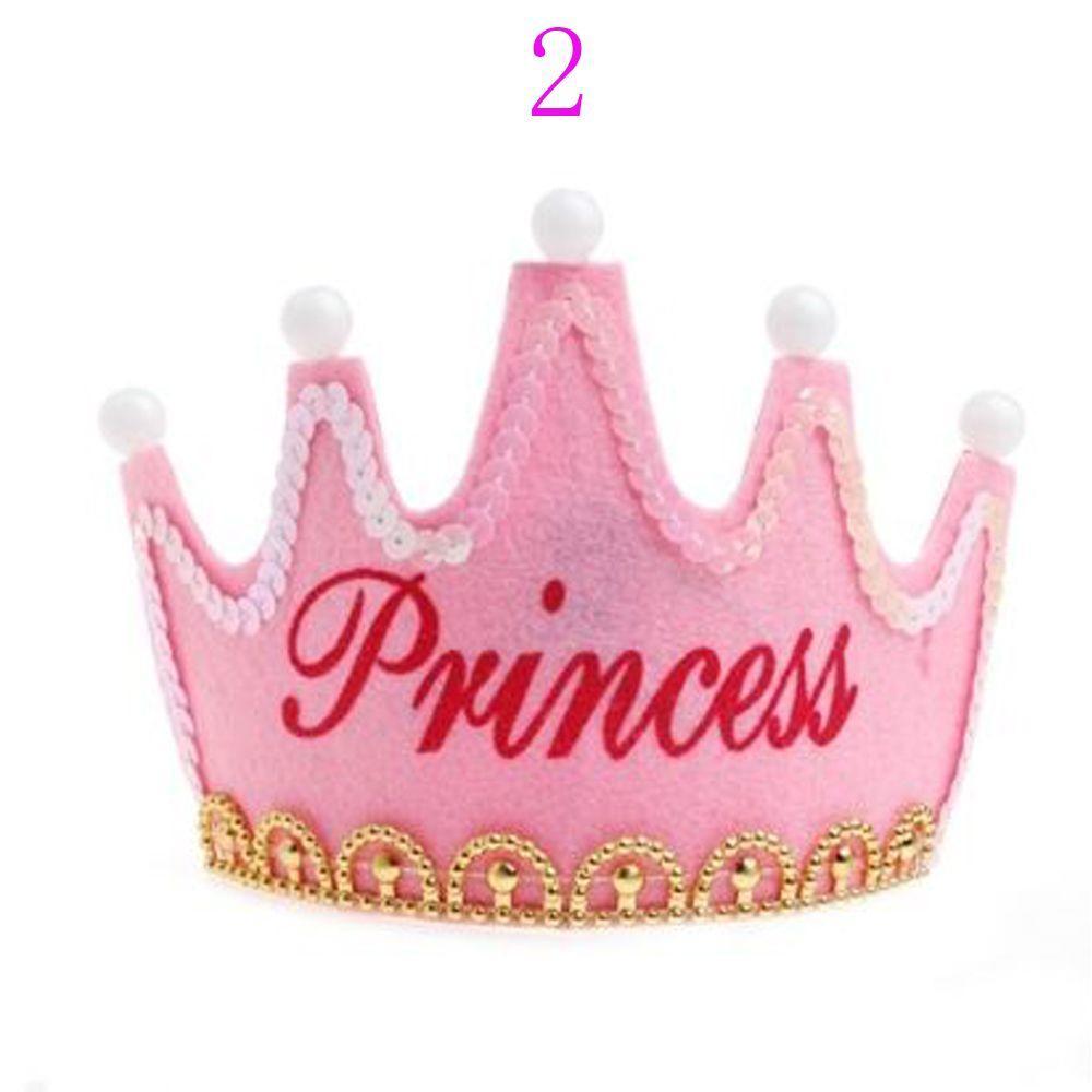 Fashion Prince Princess Kids Adult Favors Crown LED Light Birthday Hat Hair Band
