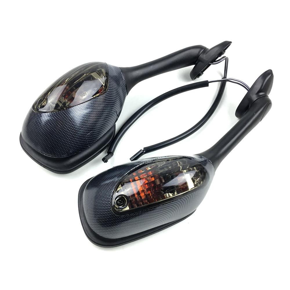 Motorcycle Mirror Rearview with Turn Signal Light Mirror For Suzuki GSXR600 750 2006-2010 GSXR 1000 2005 2006 2007
