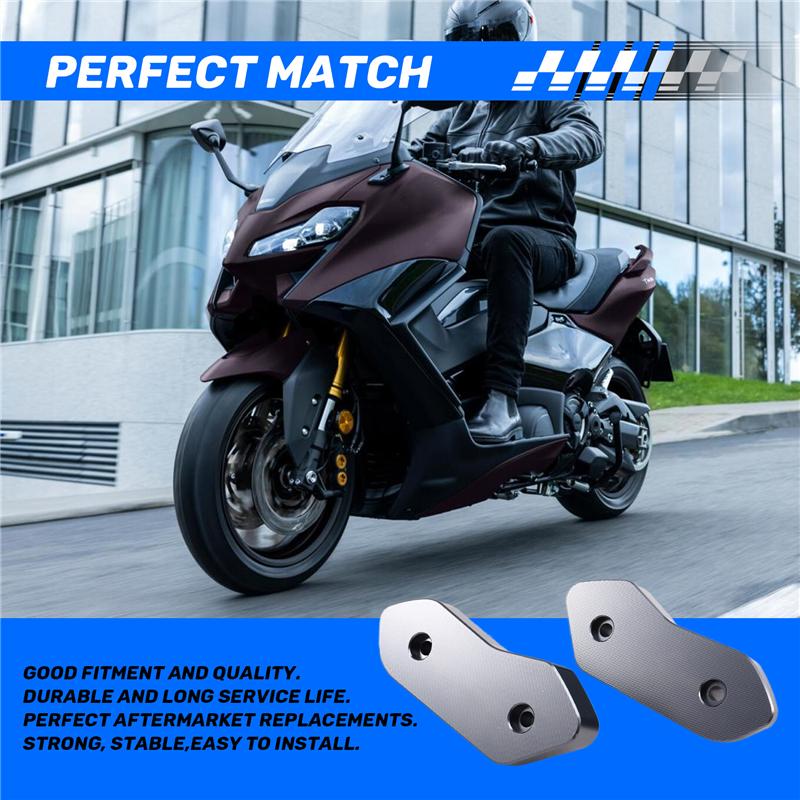 

Motorcycle Mirror Hole Cover Mirror Hole Cover For Yamaha T-MAX560 Rear View Mirror Cover Base Cap Titanium