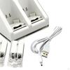 2 Port Charging Dock Rechargeable Charger for Wii Remote Controller White