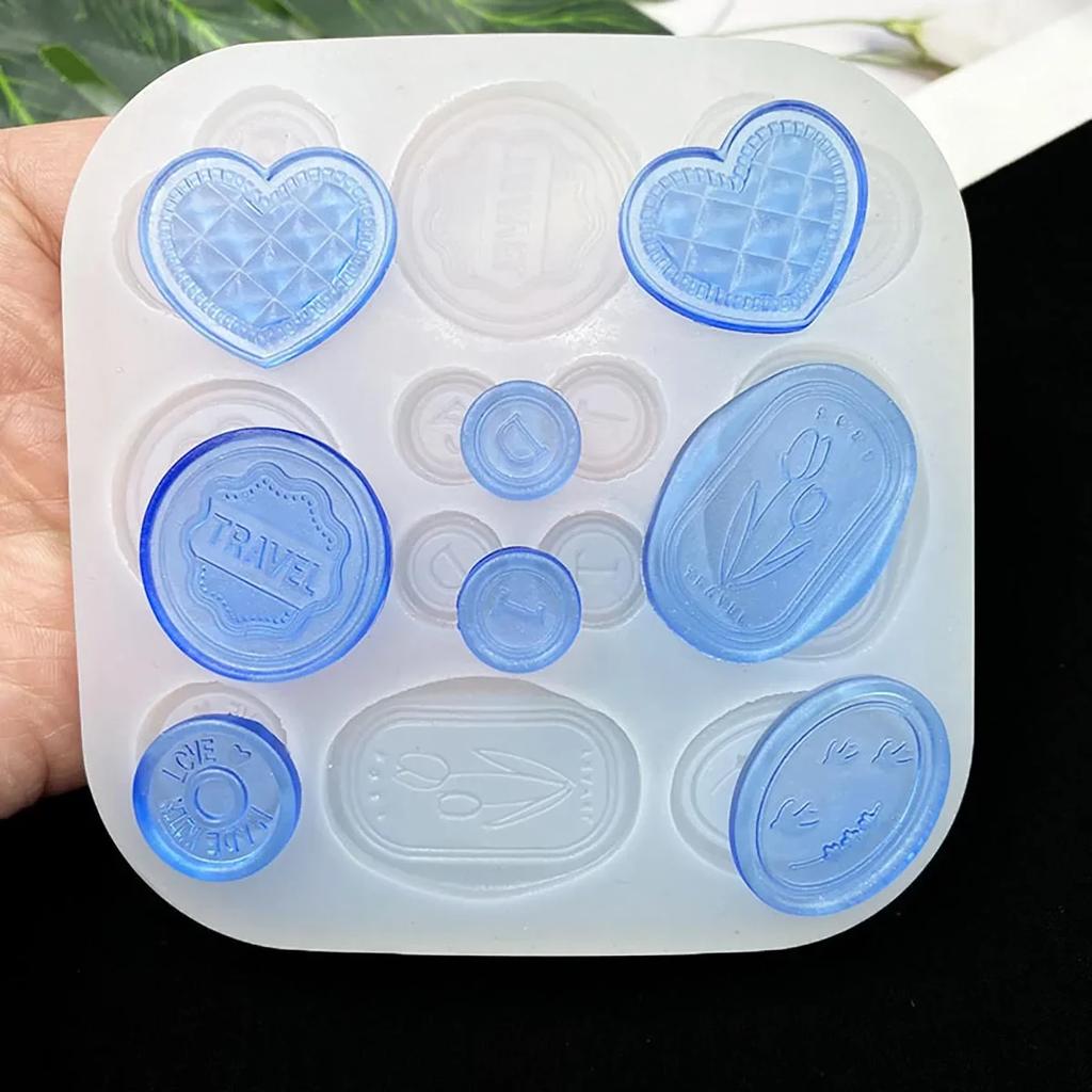 Eco-friendly Creative Simulation Birthday Cake Candle Mold Donut Circle Decor Silicone Mold Chocolate Biscuit Mold Resin Molds