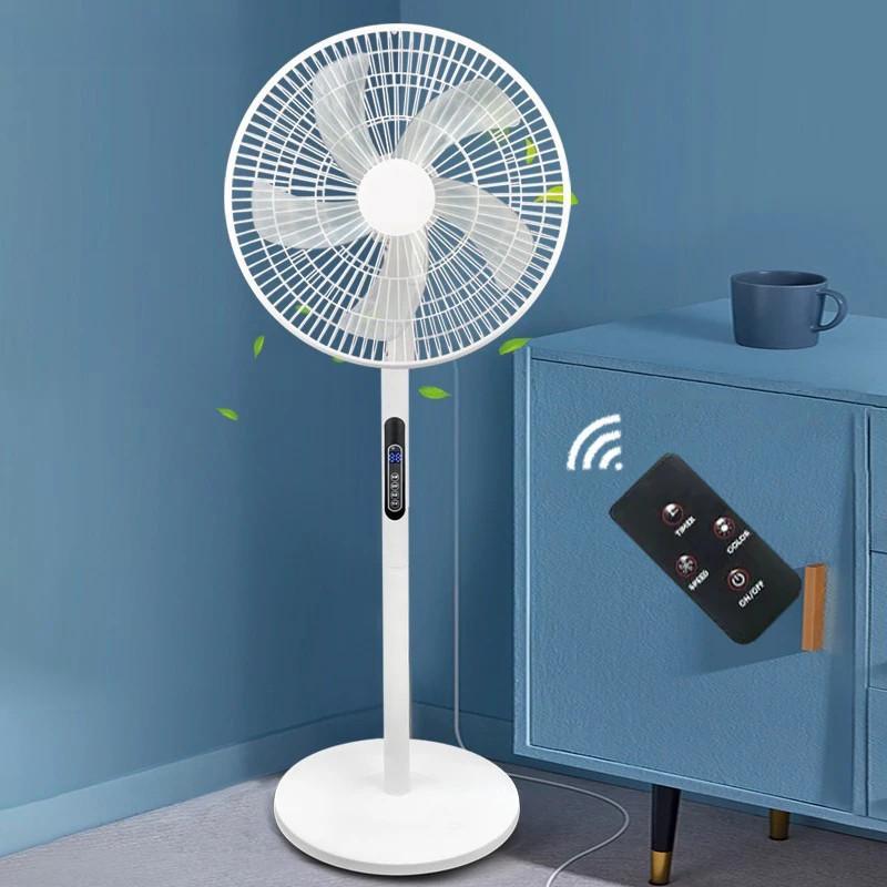 16 Inch Stand Floor Fan Household Powerful Vertical Electric Fan Shaking Head Timing Remote Control Fans Home Appliance