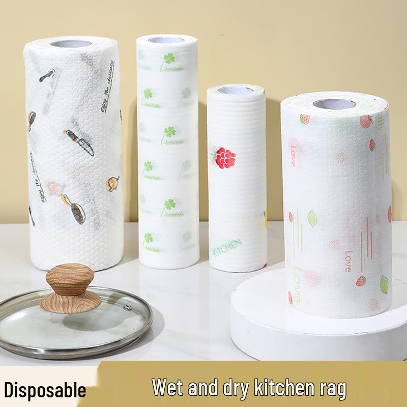 Lazy Person Dual-Use Wipes: Absorbent Disposable Kitchen Cleaning Cloths for Dry & Wet Use
