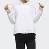adidas Chaqueta con Capucha y Cordón de Ajuste con Estampado de Letras de Tres Rayas Neo para Mujer Chaquetas Blanco FP7472