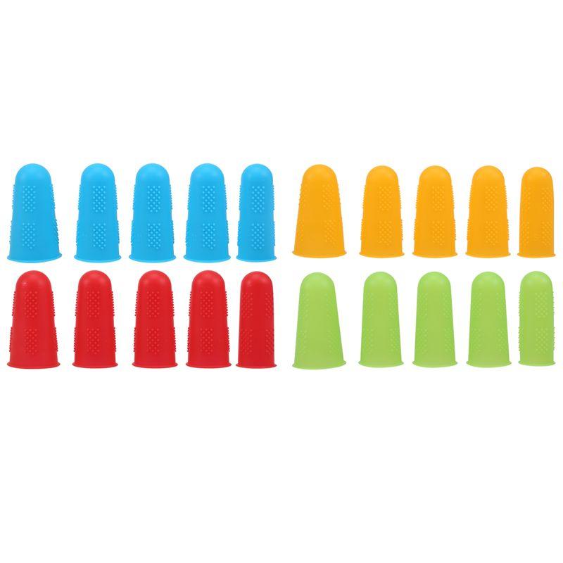 BAAU Silicone Finger Protectors,20 Pcs Finger Protector Hot Glue Tool Finger Caps Silicone Finger Guards,Non-Stick Finger Cover