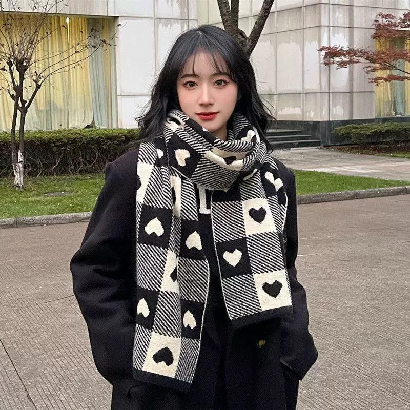Korean Style Thickened Woolen Elk Scarf - Women's Versatile Winter Snood