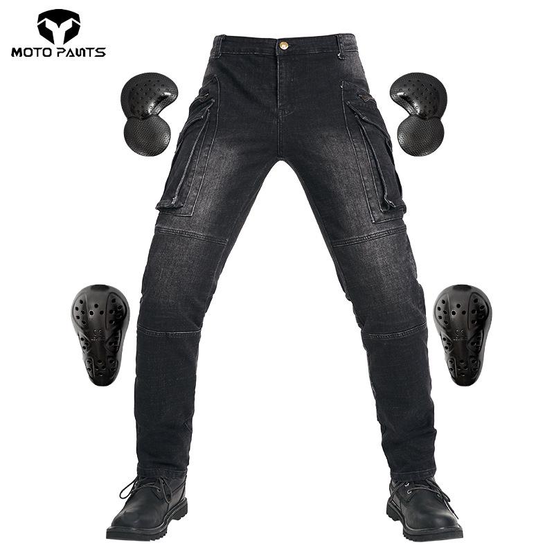 

Джинсовые брюки для езды на мотоцикле мужские, всесезонные, Harley Knight, штаны для гонок по бездорожью, анти-падение S бездна