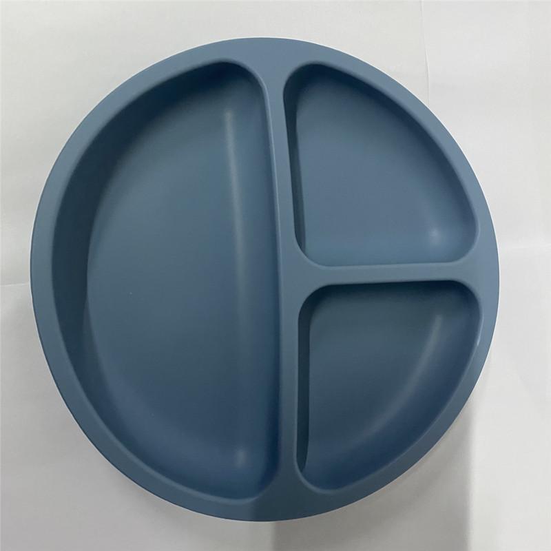 Silicone Baby Tableware Set: Bowl, Fork, Spoon, Plate with Suction Cup