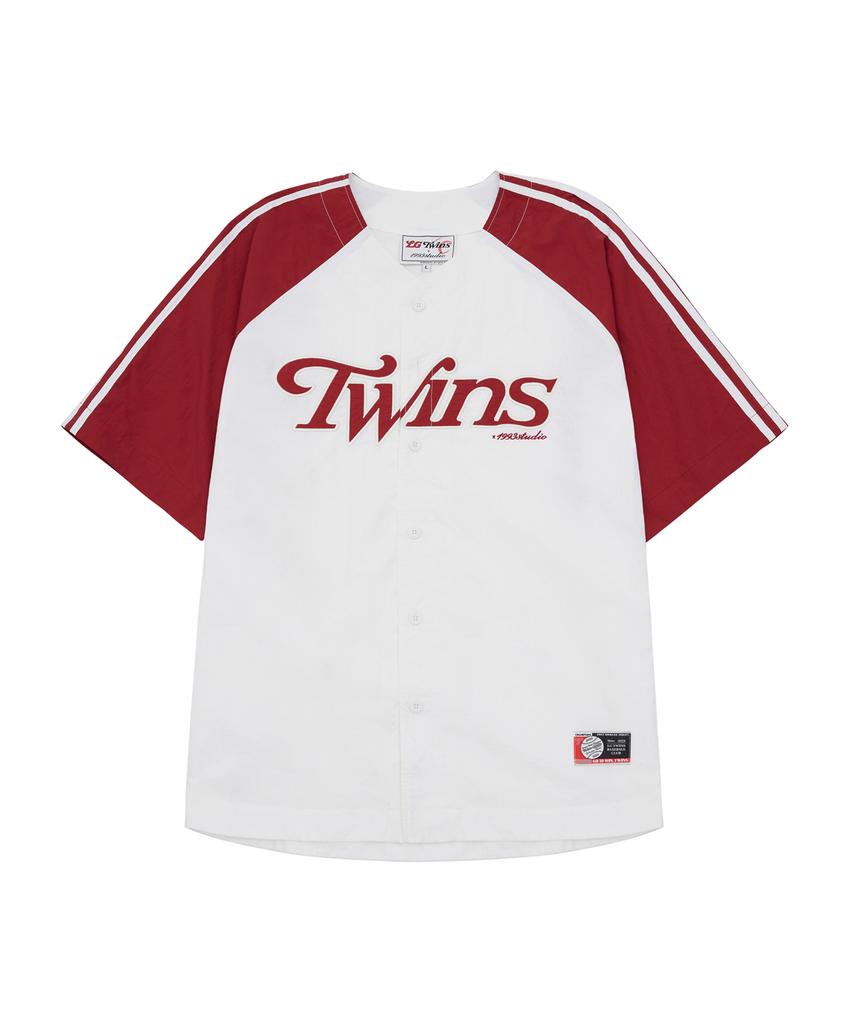 1993STUDIO [Lg Twins X 1993 Studio] Baseball Woven Uniform Shirt_Red